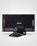 PINSEEKER Founders Squadron Bundle in Blackout, cap with the 550GSM cotton caddy towel