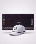 PINSEEKER Founders Squadron Bundle, Whiteout cap paired with the Blackout caddy towel
