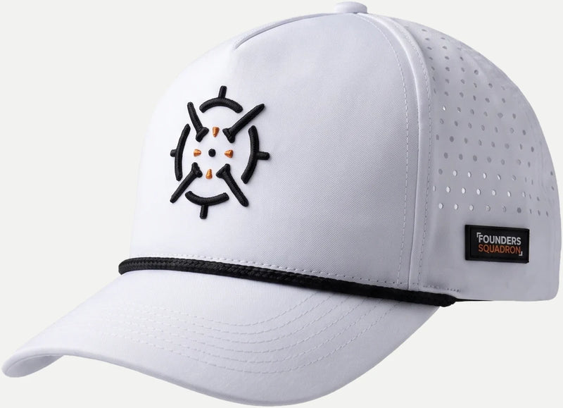 PINSEEKER Performance Golf Cap - Founders Squadron · Whiteout