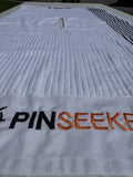 PINSEEKER Caddy Golf Towel, Whiteout colourway