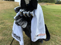 PINSEEKER Caddy Golf Towel, Whiteout colourway