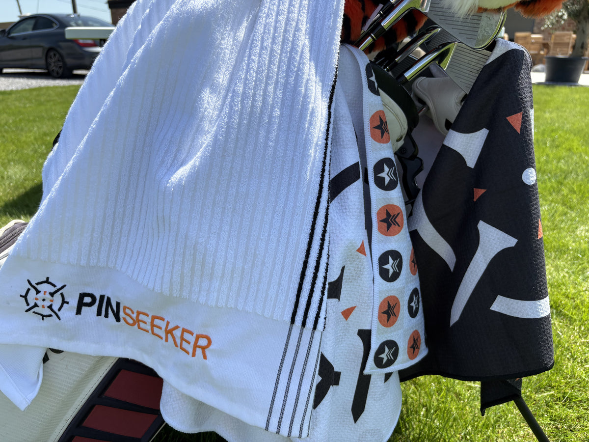 PINSEEKER golf towel and cap range